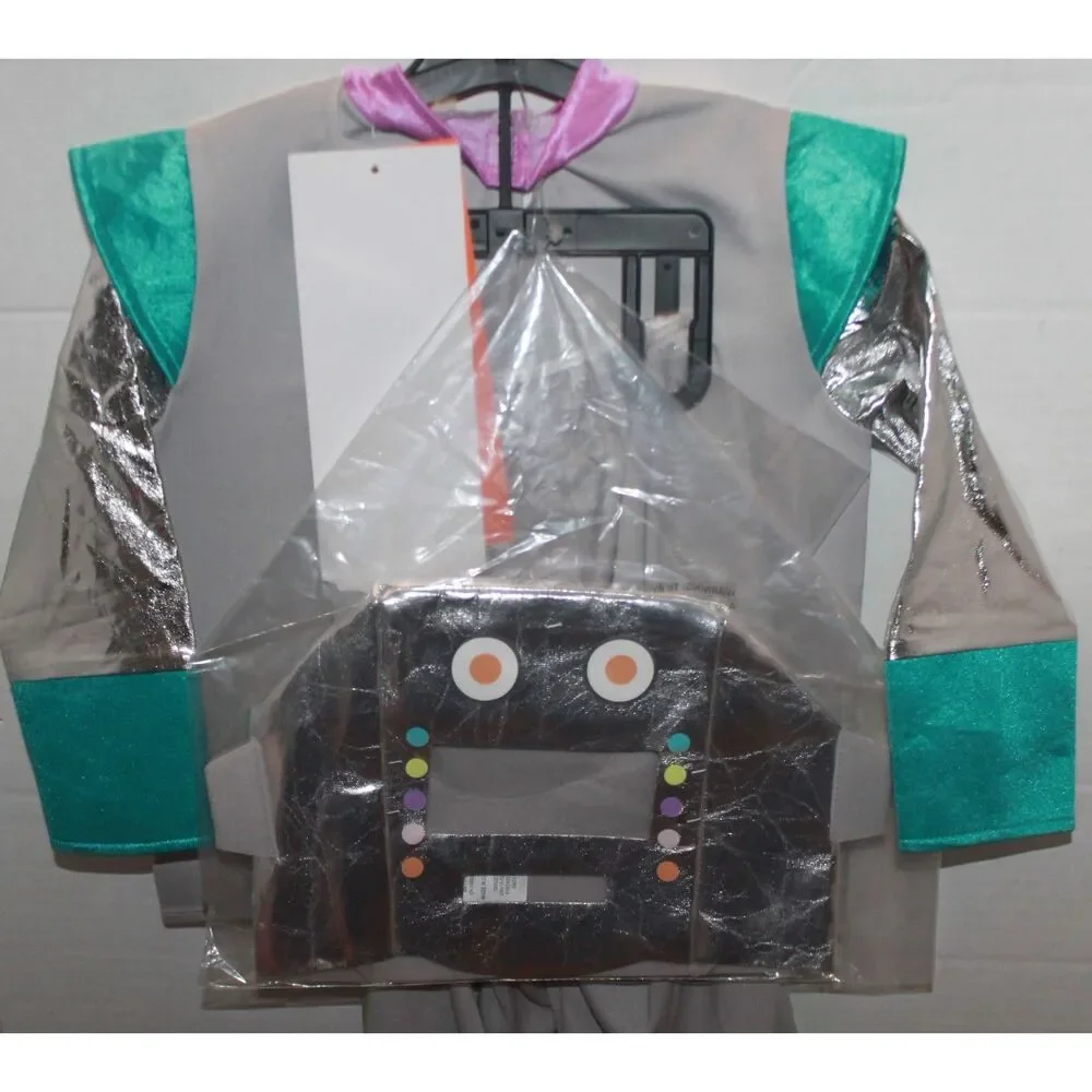 HYDE and EEK Metallic Silver Robot Suit Tunic & Hat Infant Size 6-12 Month